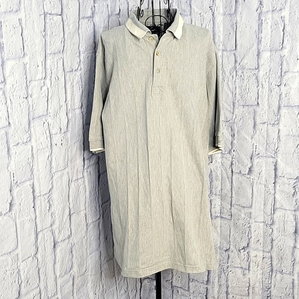 GREG NORMAN Gray Short Sleeves Men's‎ Polo Shirt Large